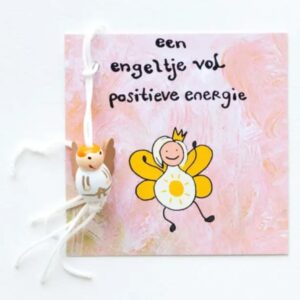 Kaartje engeltje vol positieve energie